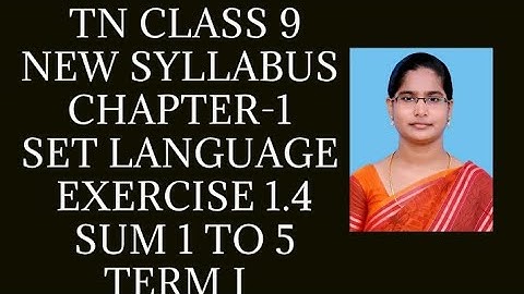 9th std maths chapter-1 set language | Exercise 1.4 ,(1 to 5) sums | samacheer year 2020-2021