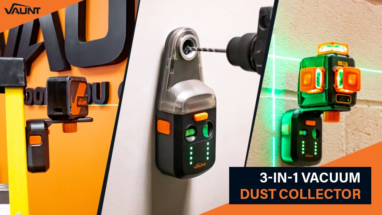 3-in-1 Vacuum Dust Collector (with Laser Level Bracket) - Product Details | Vaunt Tools