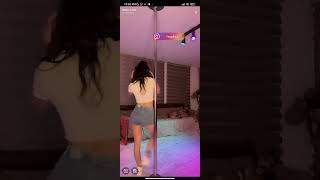 Turkish Girl yazgulu Sexy Twerk Pole Dance on Bigo Live Part 1