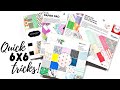 Quick 6x6 (paper pad) Tricks! | 9x12 Scrapbook Layout