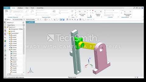 mechanism by squence with NX (assemble-disassemble-insert pause-camera-insert motion)
