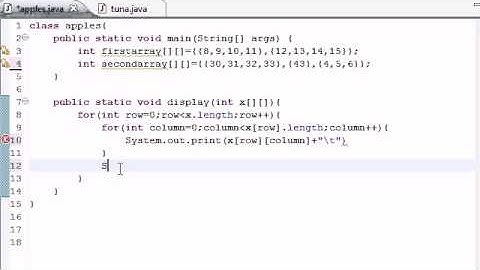 Java Programming Tutorial   34   Table for Multi Arrays