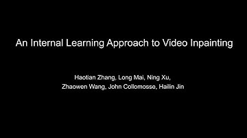 An Internal Learning Approach to Video Inpainting