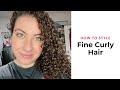 Fine curly hair routine with love ur curls 3step system