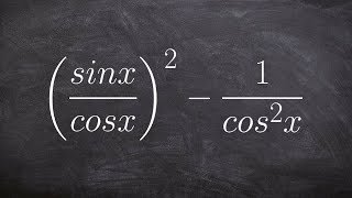 Simplifying a trigonometric expression by subtracting rational expressions