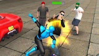 superhero parody game Blue Ninja spider fighting ninja man. Games #2 Android game play screenshot 4