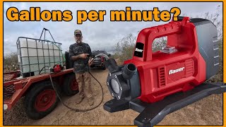 Review - Habor Freight Bauer 20v Cordless Water Pump - How to use a cordless water pump