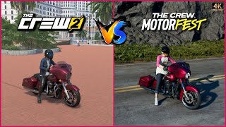 The Crew 2 Vs The Crew Motorfest 2017 HARLEY DAVIDSON STREET GLODE 🤯