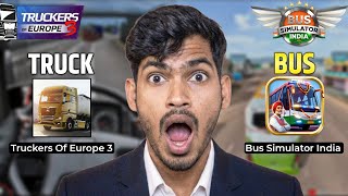 BUS SIMULATOR INDIA vs TRUCKERS OF EUROPE 3 😱 WHICH IS BEST? screenshot 5