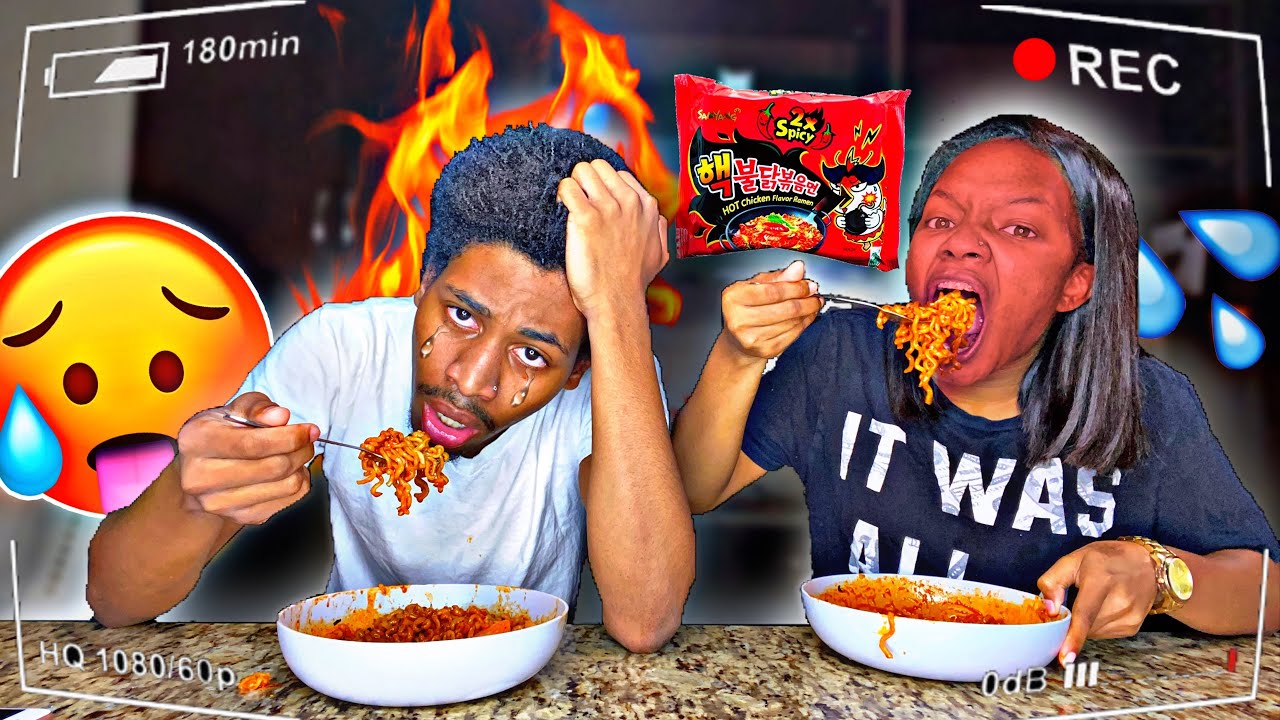 EXTREME SPICY NOODLE CHALLENGE - YouTube