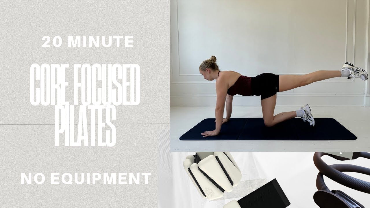 20 MINUTE PILATES CORE AND ABS WORKOUT - NO EQUIPMENT - YouTube