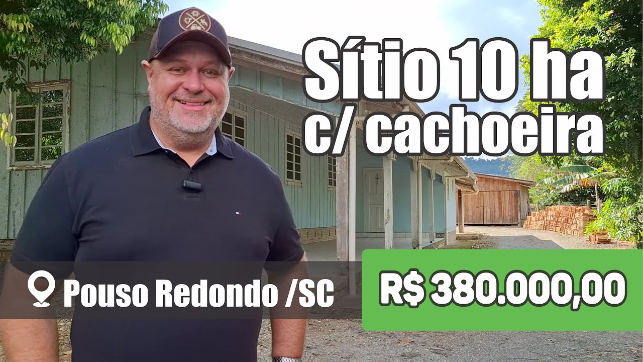 [VENDIDO] SÍTIO 10 HECTARES COM CASA, CACHOEIRA, RIACHO E LAVOURA EM POUSO REDONDO SC