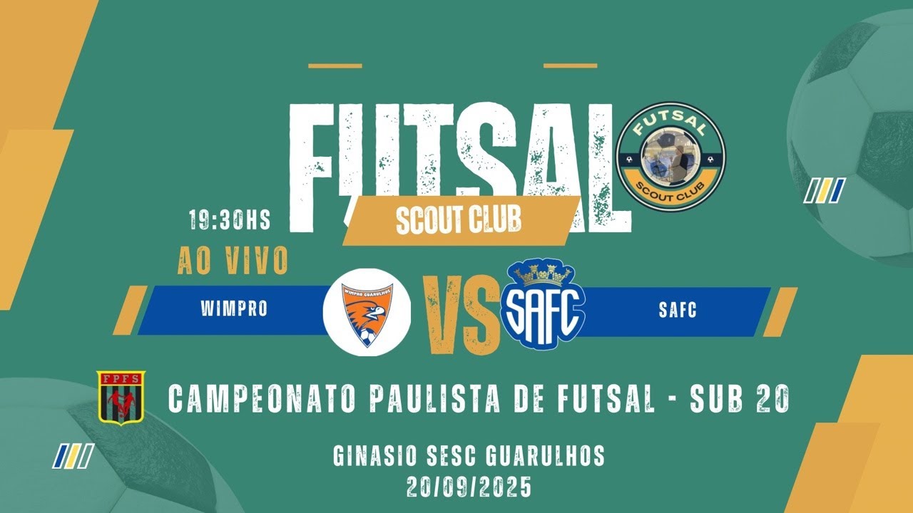 Campeonato Paulista de Futsal - Sub 20 - WIIMPRO Vs SAFC - Ginasio Sesc Guarulhos - 20/09/25