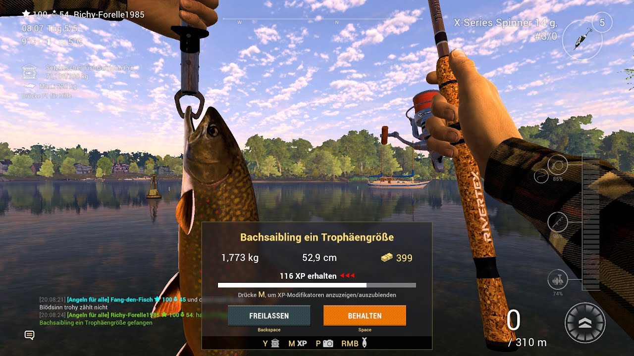 Fishing Planet Michigan Bachsaibling in Trophäe