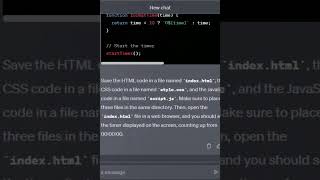 Create a Timer On Screen Using Chat GPT | Open AI | Chat GPT