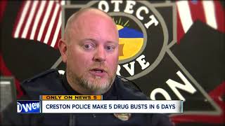 Creston police make 5 drug busts in 6 days