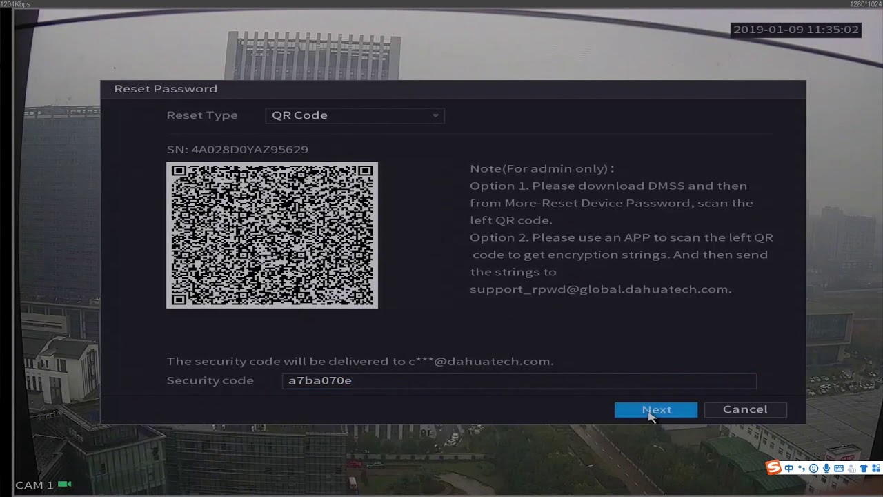 Hdcvi11 How To Reset Password Dahua