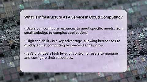 What Is Infrastructure As A Service In Cloud Computing? - Talking Tech Trends