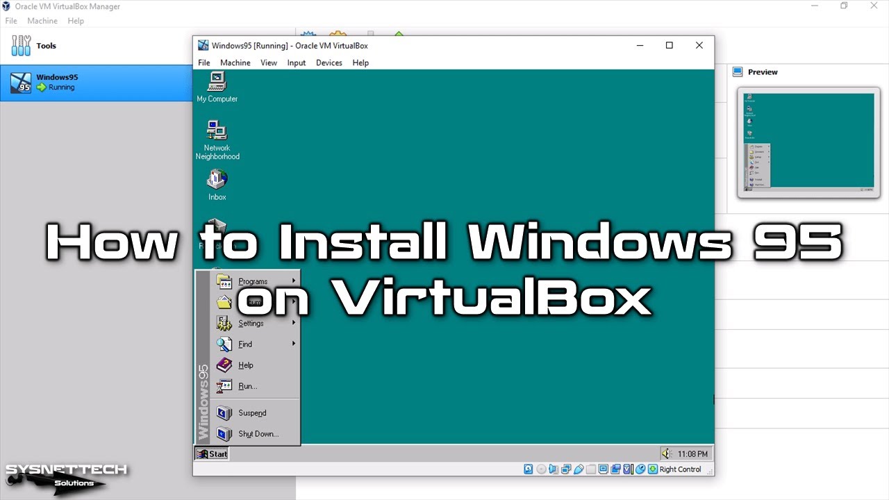 windows 95 virtual machine windows 10