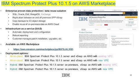 IBM Spectrum Protect Plus 10.1.5 on Amazon Web Services - Presentation