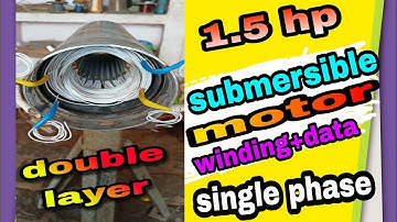 V4 single phase submersible motor double layer winding / 1.5 HP submersible motor winding