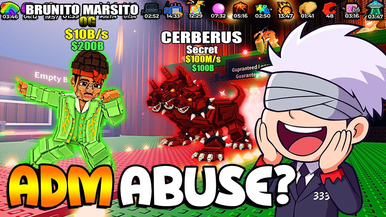 ADM ABUSE HOJE? JOGANDO..  PVP NO ROUBE UM BRAINROT !!! - EDDY333 - JOGANDO