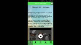Sick-e Certificate how to use video screenshot 1