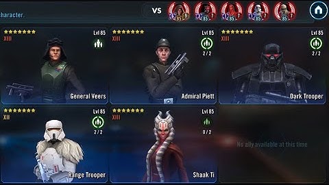 SWGOH: IT + Shaak Ti counter vs triple tank LV + Maul