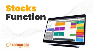 Stocks Function - KORONA POS Manual