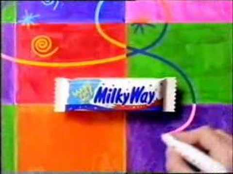 1994 Advert For Milky Way Chocolate Bars With Free Colour Changing Pens