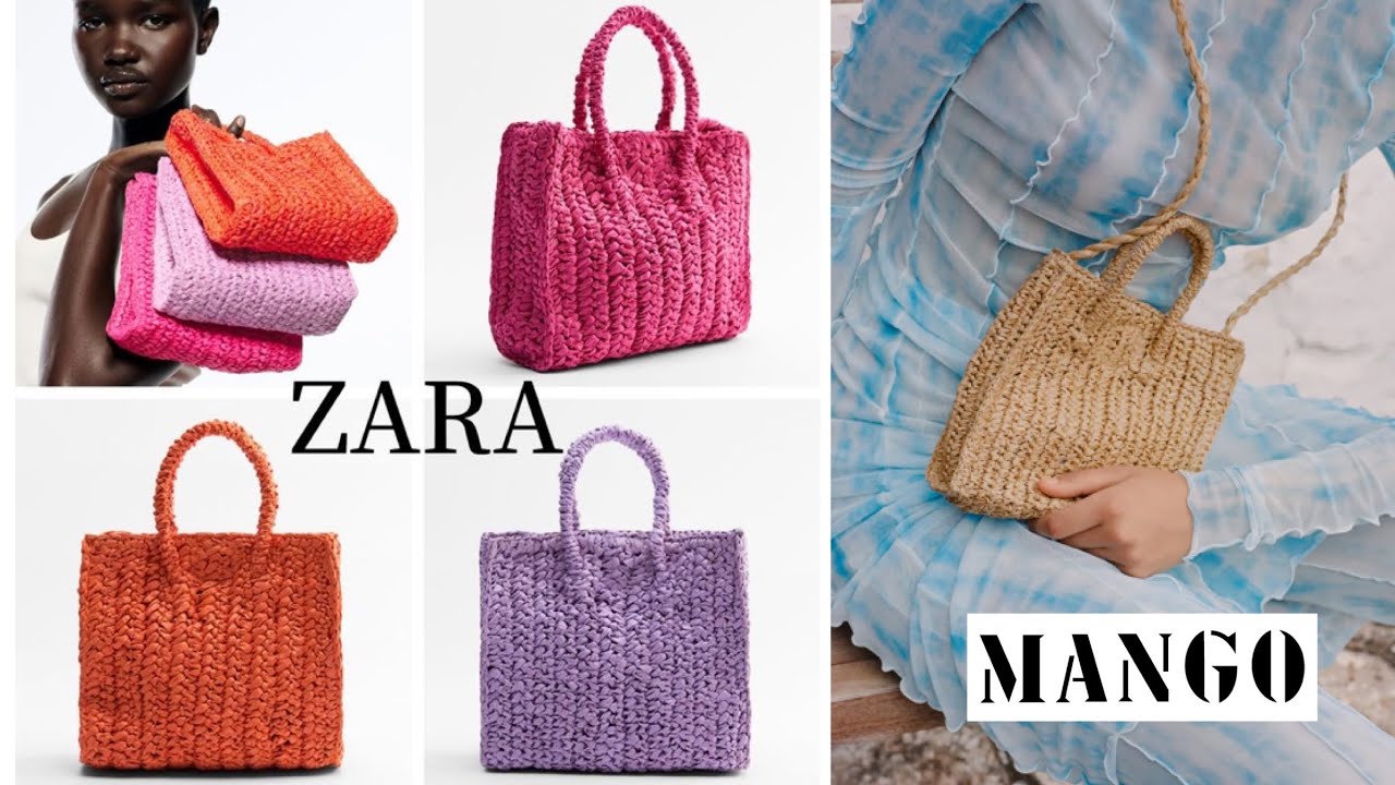 ZARA & MANGO MARKA HASIR MİNİ ÇANTA YAPIMI - KOLAY RAFYA İP İLE ÖRGÜ ÇANTA TARİFİ - CROCHET BAG