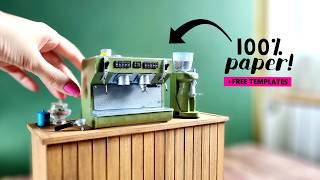DIY ESPRESSO MACHINE & COFFEE GRINDER for Barbie! How to make a Doll-Sized Miniature Coffee Shop p.1