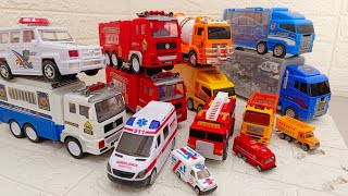Truk Pemadam Kebakaran, Truk Konstruksi, Truk Towing Membawa Polisi dan Ambulans