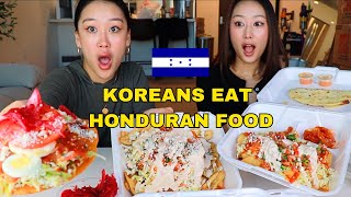 KOREAN SISTERS EAT HONDURAN FOOD 🇭🇳