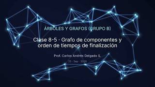 Arboles y Grafos PUJ 2026-II Grupo B C8-5 Grafo de componentes y orden de tiempos de finalización