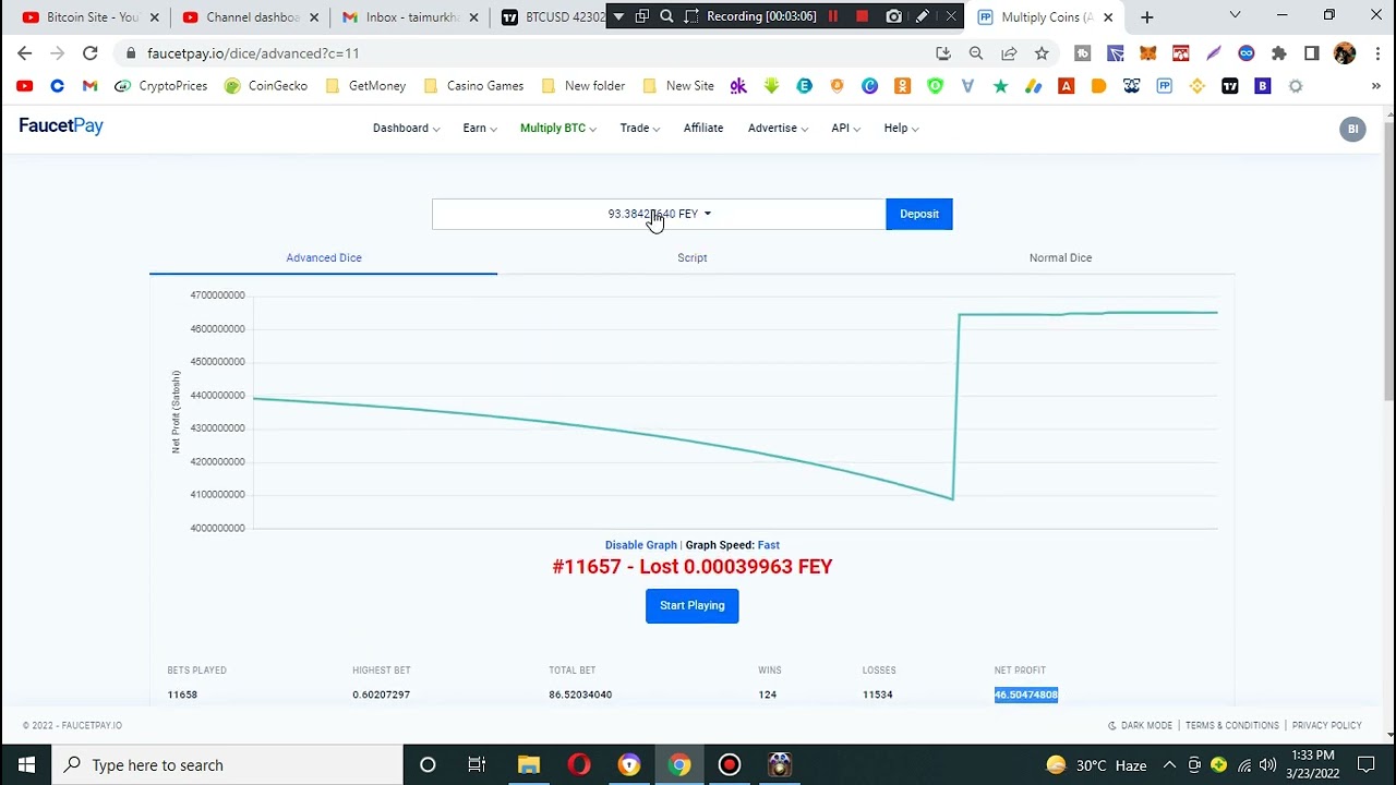 Faucet pay Dice Strategy | Fast Earning Tricks | Earn Daily $16