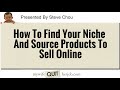 How To Find Your Niche And Source Products To Sell Online