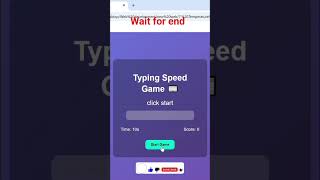 create a Typing speed game using html css and JavaScript #coding #html #css #java