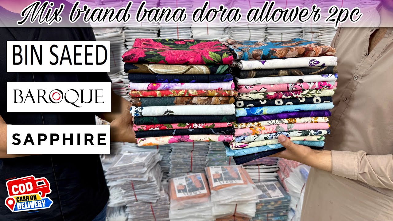 Budget Friendly Lawn Suit | Bana Dora Unstitched 2 Piece Collection