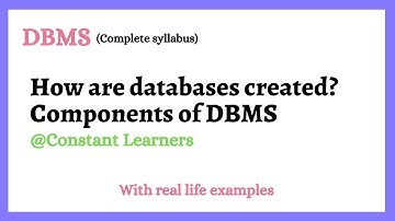 2. How to create databases? Components of DBMS | Real life example - AMAZON (online shopping)