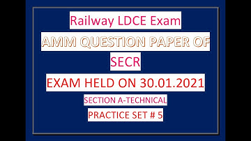 AMM QUESTION PAPER  70% REGULAR SECR 30 01 2021