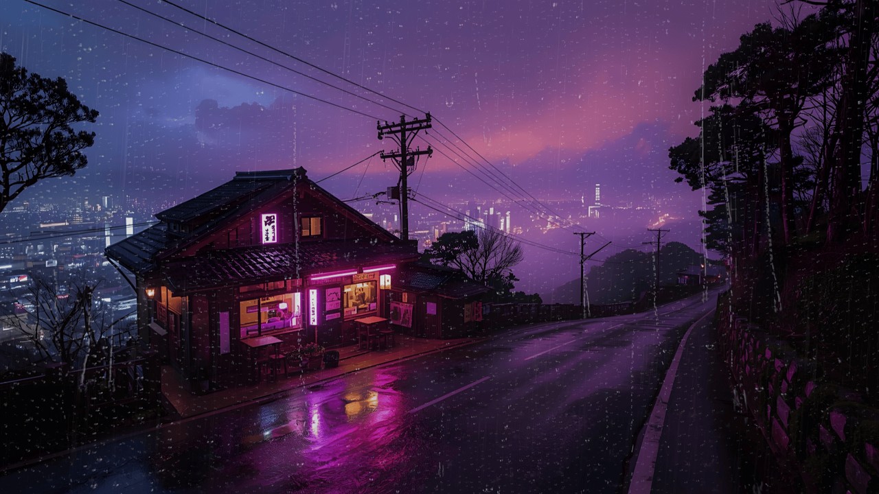 90s Tokyo Mountain Rain — Lofi Music for Deep Focus