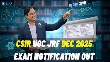 Update - CSIR UGC NET JRF DEC 2025 Notification Out - All the Best