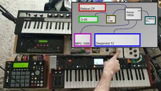 Hardware Synth Setup & Tips 2019 | MPC1000, Deepmind 12, Reface CP, D-05