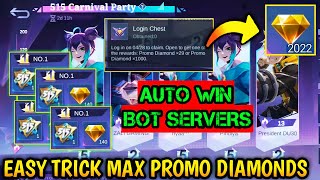 NEW! EASY TRICK TO GET 2000+ PROMO DIAMONDS (BOT SERVER) VPN 515 CARNIVAL PARTY EVENT 2022 - MLBB screenshot 3