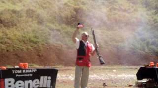Tom Knapp Shoots some red white and blue powder