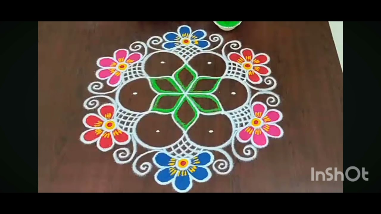 Easy modern rangoli #trending #rangoli #latest #2025 #trendingshorts 