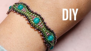 Herringbone Bead bracelet/ Easy tutorial for beginners/DIY/beading tutorials