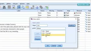 010. SPSS Defining Values & Labels