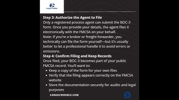 BOC 3 Filing and Process Agent Registration